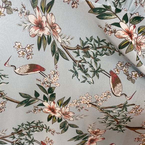 Korean Brand Midi Dress with 3/4 Sleeves Modest Fully Lined Size: Large Blue - Picture 3 of 6